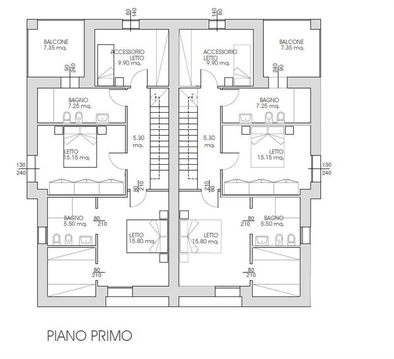 piano primo abbinata lotto 1