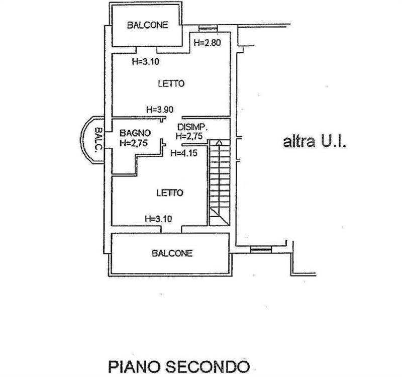 planimetria piano secondo