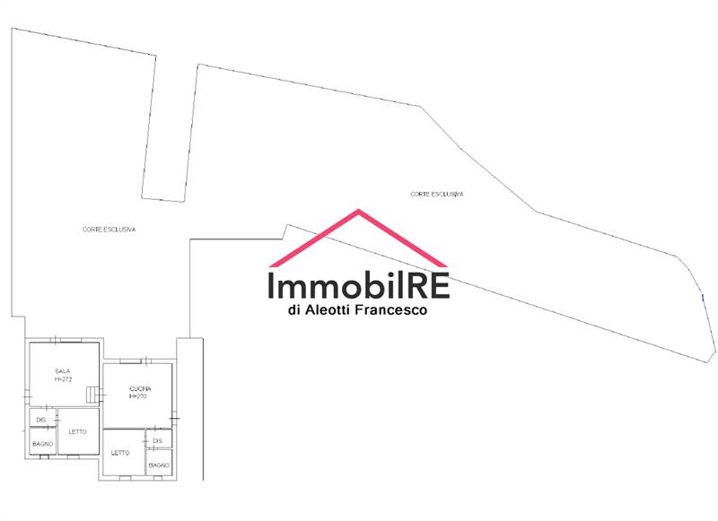 planimetria abitazione con giardino privato