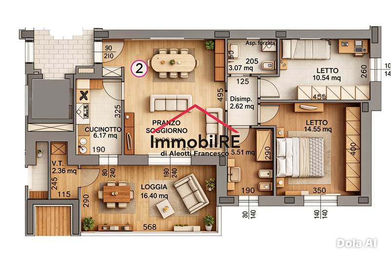 TIP 2 appartamento 2 camere